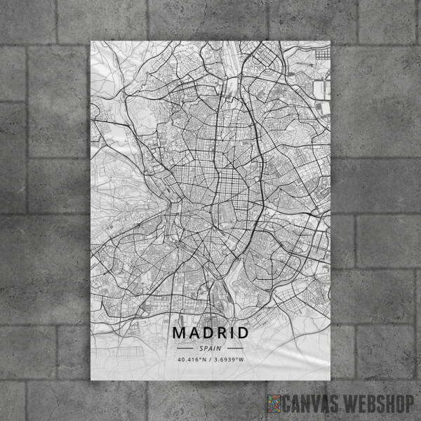Madrid mapa - white