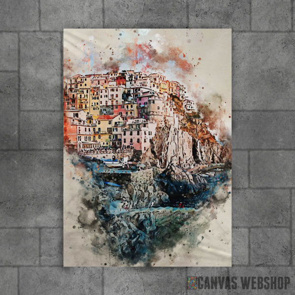 Manarola in Watercolor Manarola in Watercolor