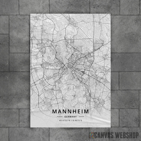 Manhajm mapa - white Manhajm mapa - white