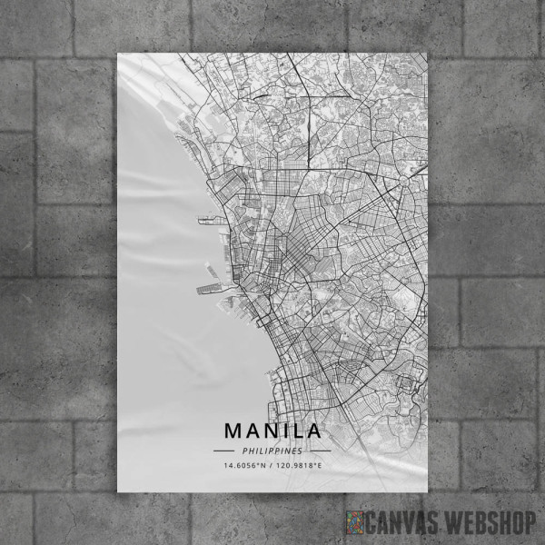 Manila mapa - white