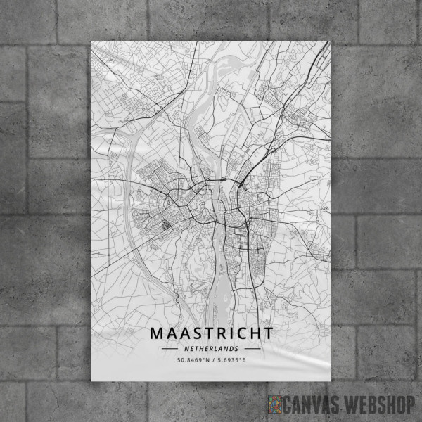 Mastriht mapa - white