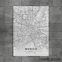 Minhen mapa - white Minhen mapa - white