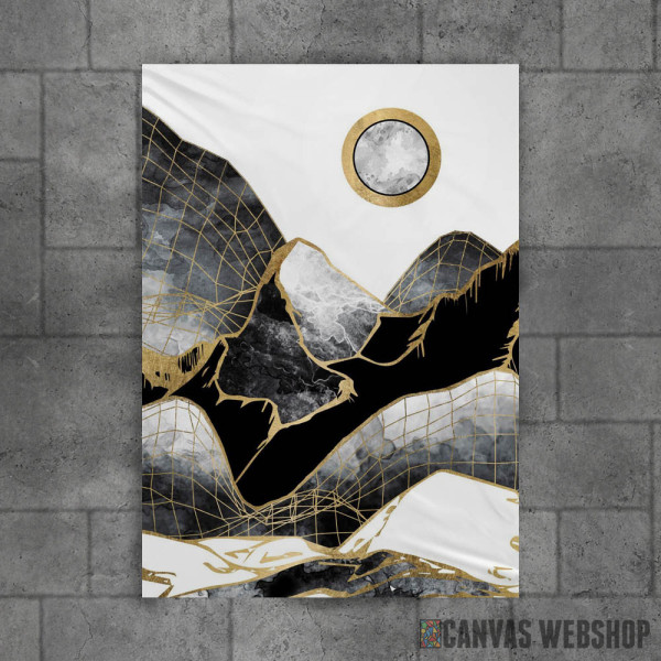 Minimal Black and Gold Mountains Minimal Black and Gold Mountains