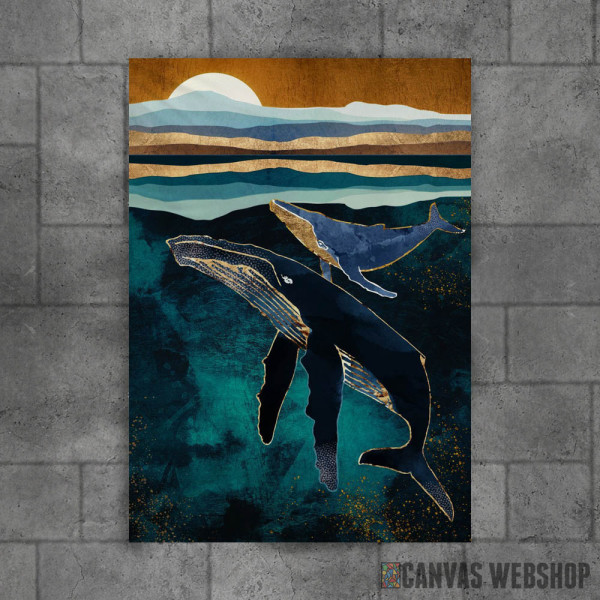 Moonlit Whales