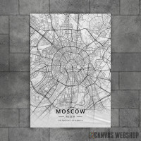 Moskva mapa - white