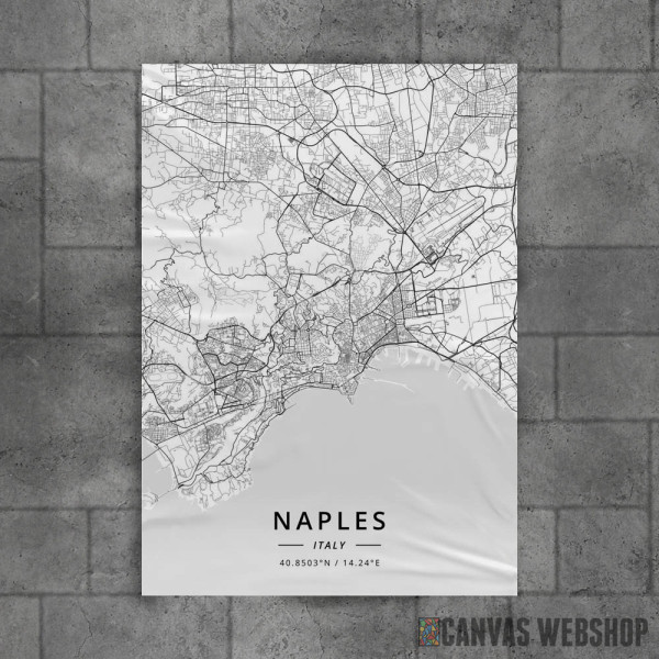 Napulj mapa - white