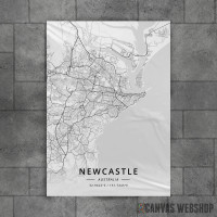 Njukastl mapa - white Njukastl mapa - white