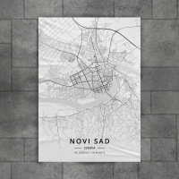 Novi Sad mapa - white