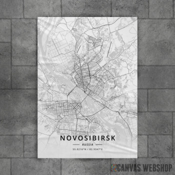 Novosibirsk mapa - white Novosibirsk mapa - white