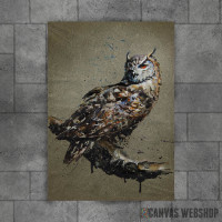 Owl watercolor painting