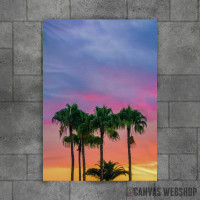 Palm Trees On Purple Sky Palm Trees On Purple Sky