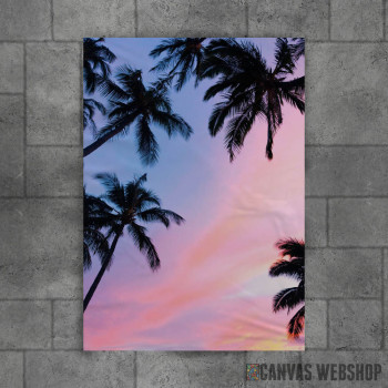 Palm Trees Purple Sky