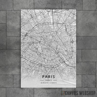 Pariz mapa - white Pariz mapa - white