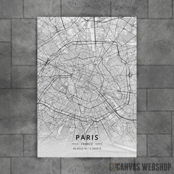 Pariz mapa - white Pariz mapa - white