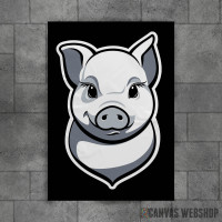 Piggy black and white