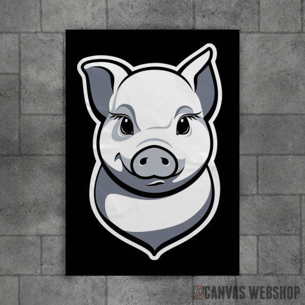 Piggy black and white