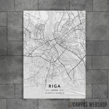 Riga mapa - white Riga mapa - white