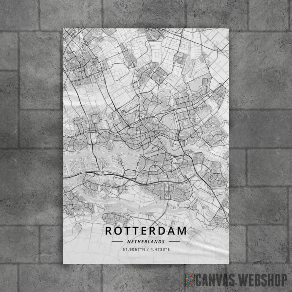 Roterdam mapa - white