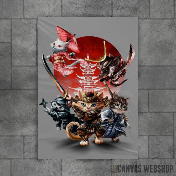 Samurai Cat in Edo Japan