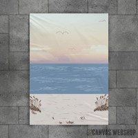 Sandy Beach Sea Painted