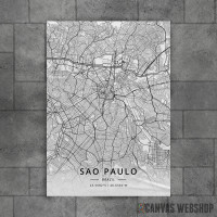 Sao Paolo mapa - white
