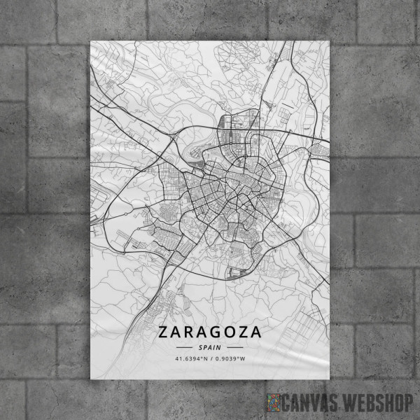 Saragosa mapa - white