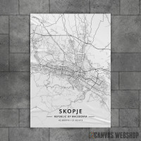Skoplje mapa - white