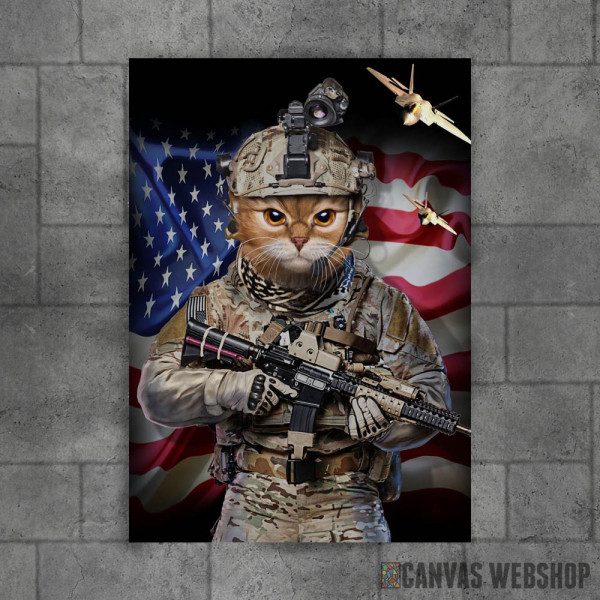 Tabby Cat Elite Soldier