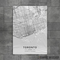 Toronto mapa - white