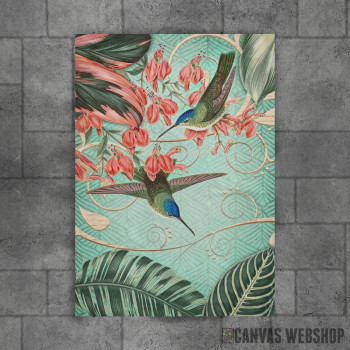 Tropical Mint and Coral Collage Tropical Mint and Coral Collage