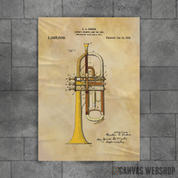 Trumpet Patent Bronze 1920 Trumpet Patent Bronze 1920