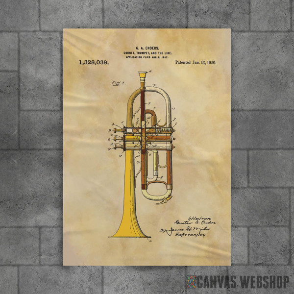 Trumpet Patent Bronze 1920