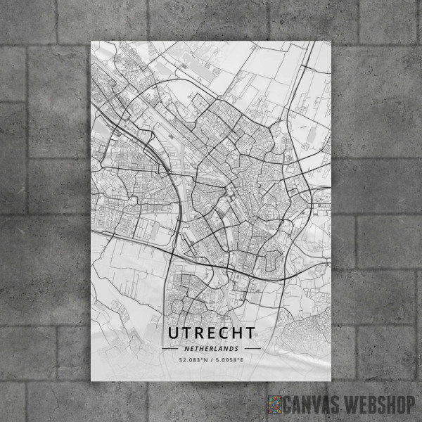 Utreht mapa - white