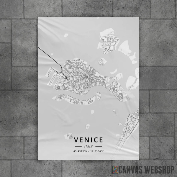 Venecija mapa - white Venecija mapa - white
