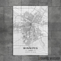 Vinipeg mapa - white Vinipeg mapa - white