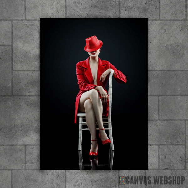 Woman in red