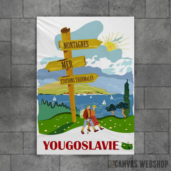 Yugoslavia road sign Yugoslavia road sign