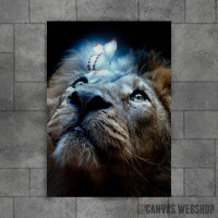 drame lion with butterfly drame lion with butterfly