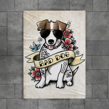 jack russell terrier bad dog tattoo