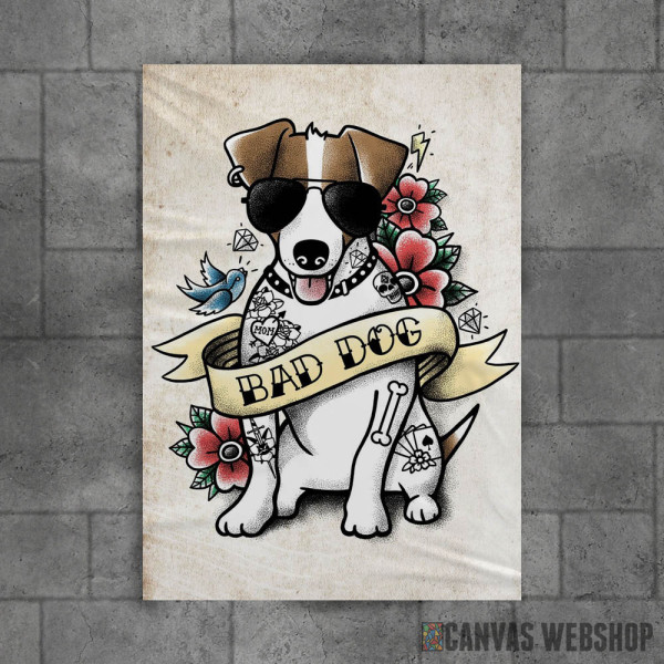 jack russell terrier bad dog tattoo