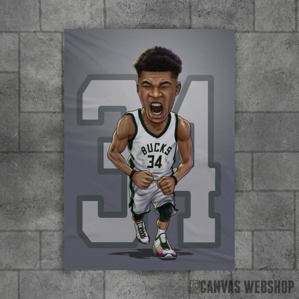 karikatura Giannis Antetokounmpo