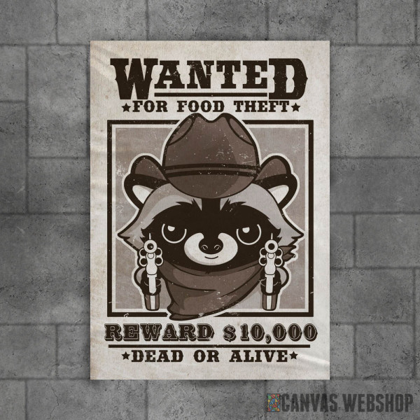 wanted racoon for food theft wanted racoon for food theft