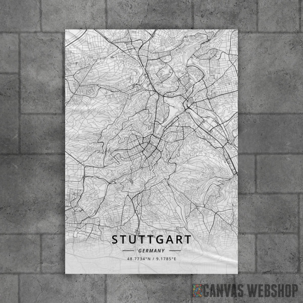 Štutgart mapa - white