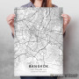 Bangkok mapa - white