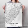 Barselona mapa - white