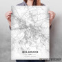 Beograd mapa - white