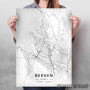 Bergen mapa - white