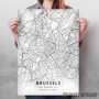 Brisel mapa - white