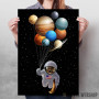 Cat Holding Planet Balloon Cat Holding Planet Balloon