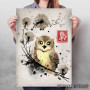 Dandelion owl watercolor Dandelion owl watercolor